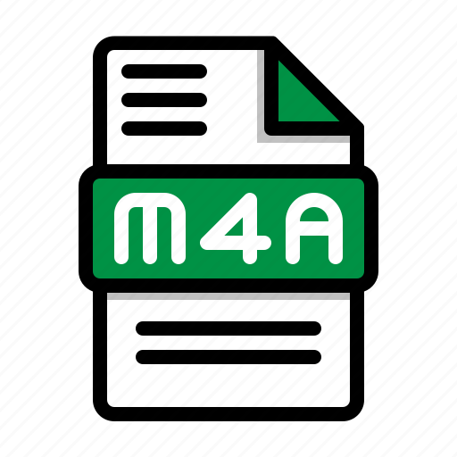 M4a, audio, file, types, format, music, type icon - Download on Iconfinder