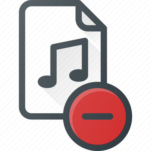 Audio, file, music, remove, sound icon - Download on Iconfinder