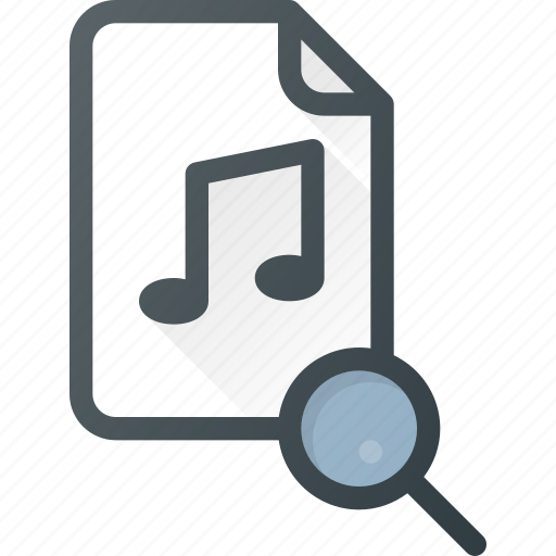 Audio, file, music, search, sound icon - Download on Iconfinder