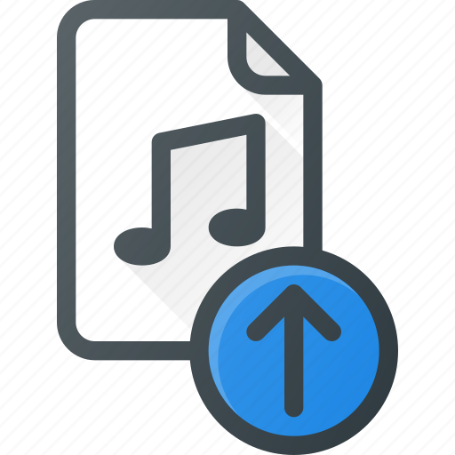 Audio, file, music, sound, upload icon - Download on Iconfinder