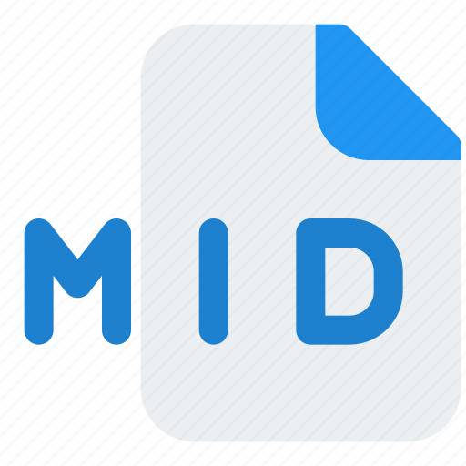 Mid, music, audio, format, extension icon - Download on Iconfinder
