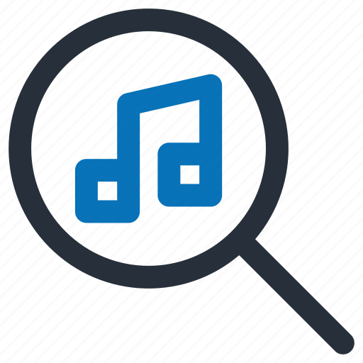 Search, audio, music, notation, sound, magnifier icon - Download on Iconfinder
