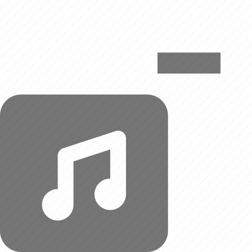Album, music, minimize, minus, remove icon - Download on Iconfinder