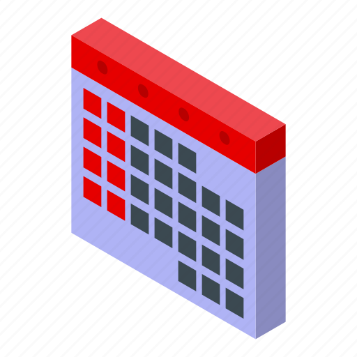 Audit, calendar, isometric icon - Download on Iconfinder