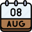 calendar, august, eight, date, monthly, time, and, month, schedule 