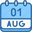 calendar, august, one, 1, date, monthly, time, month, schedule 