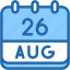 calendar, august, twenty, six, date, monthly, time, month, schedule 