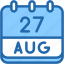 calendar, august, twenty, seven, date, monthly, time, month, schedule 
