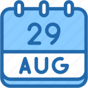 calendar, august, twenty, nine, date, monthly, time, month, schedule