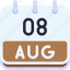 calendar, august, eight, date, monthly, time, and, month, schedule 