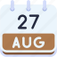 calendar, august, twenty, seven, date, monthly, time, month, schedule 