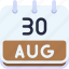 calendar, august, thirty, date, monthly, time, and, month, schedule 