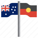 aboriginal, flag, aborigin, country