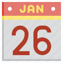 time, date, event, january, australia day, calendar