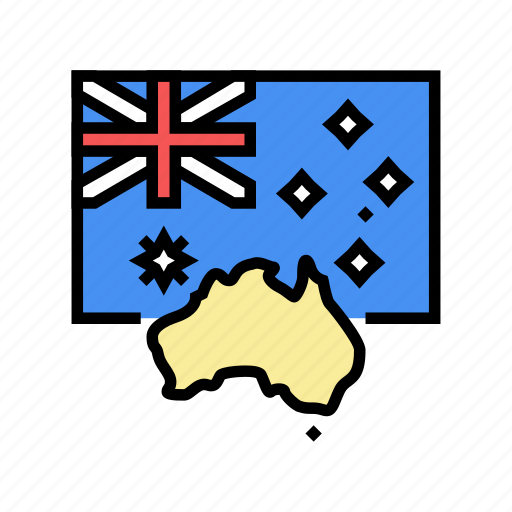 Australia, country, flag, continent, landscape, didgeridoo icon - Download on Iconfinder