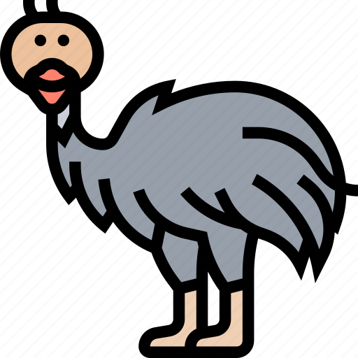 Emu, bird, wildlife, animal, nature icon - Download on Iconfinder