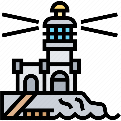 Lighthouse, sea, coastline, shore, navigation icon - Download on Iconfinder