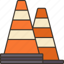 traffic, cone, road, safety, warning