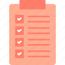 check, list, checklist, clipboard, todo, survey, tasks, checkmark, document, icon