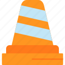 traffic, cone, danger, hazard, icon