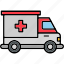 ambulance, emergency, hospital, vehicle, icon 