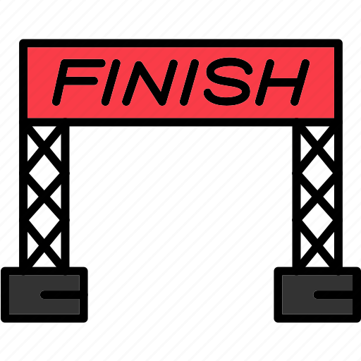 Finish, line, achievement, competition, goal, road, success icon - Download on Iconfinder