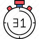 stopwatch, clock, exercise, time, timer, training, watch, icon