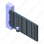 automatic, gate, building, isometric 