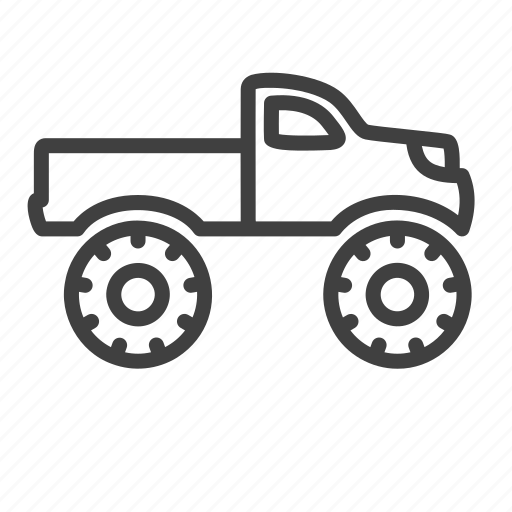 Monster, truck, vehicle, car, transportation, transport, monster truck icon - Download on Iconfinder