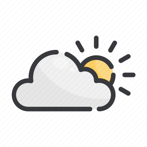 Cloud, cloudy, forecast, meteorology, overcast, partly, weather icon - Download on Iconfinder