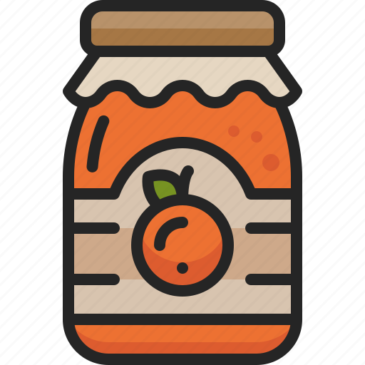 Food, jam, orange, dessert, jar, eat, sweet icon - Download on Iconfinder