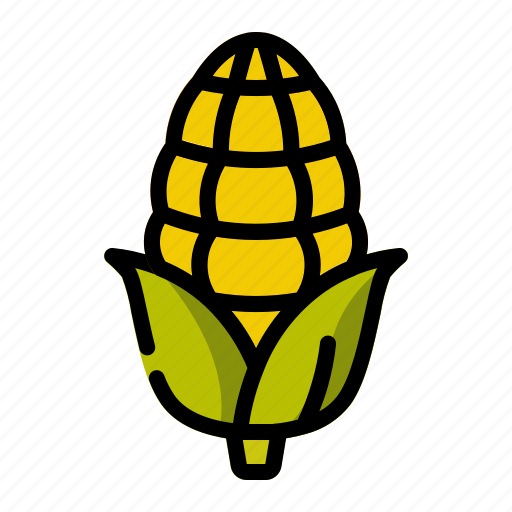 Corn, grain, leaf, harvest, vegetable icon - Download on Iconfinder