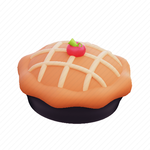 Apple, pie, autumn 3D illustration - Download on Iconfinder