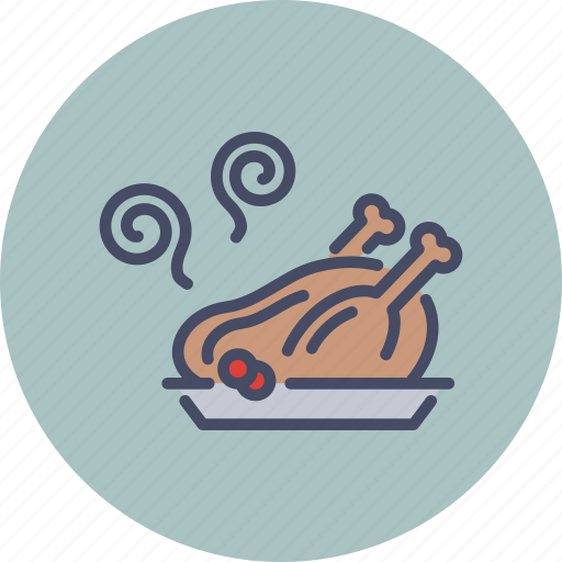 Chicken, dinner, meal, roasted, thanksgiving, turkey, hygge icon - Download on Iconfinder