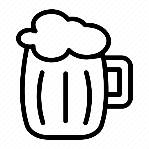 Beer, mug, pint, of, pub, alcoholic, drink icon - Download on Iconfinder
