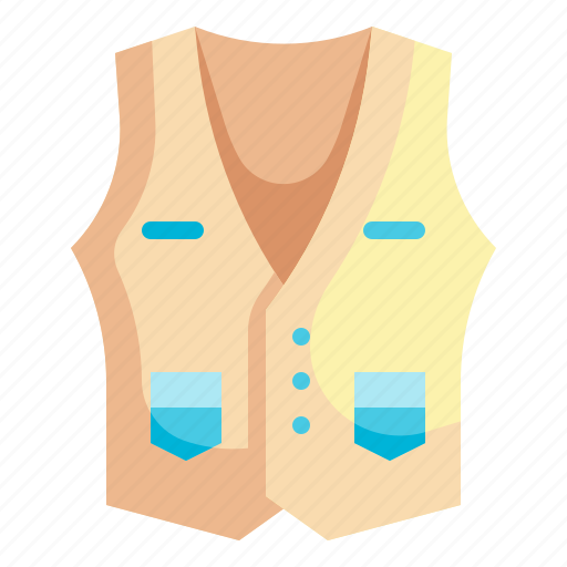 Vest, waistcoat, clothing, fashion, sleeveless icon - Download on Iconfinder