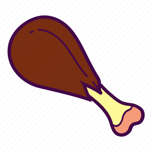 Chicken, drumstick, food, leg, meat, turkey icon - Download on Iconfinder