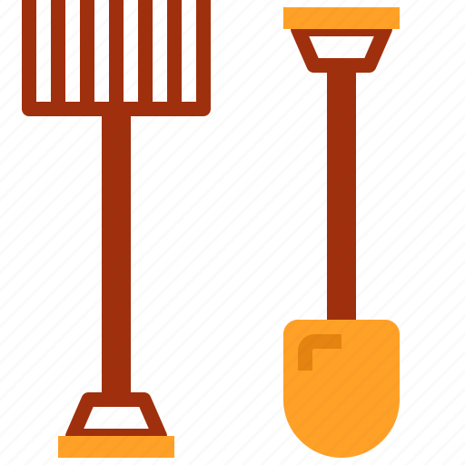 Agriculture, autumn, farming, gardening, rake, shovel, tool icon - Download on Iconfinder
