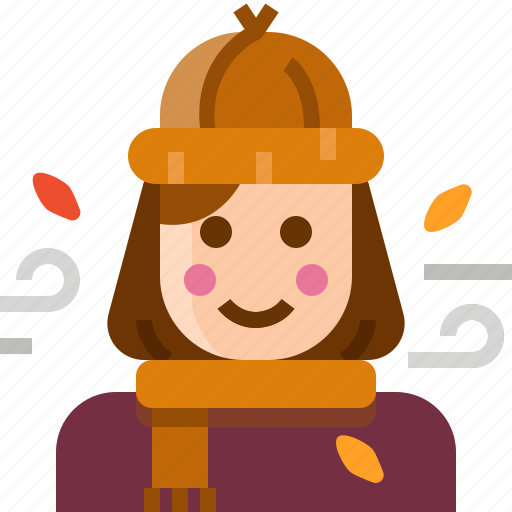 Autumn, avatar, fall, girl, leafs, wind, woman icon - Download on Iconfinder