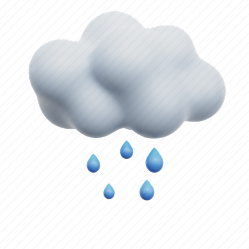 Rainy, cloud, weather, forecast 3D illustration - Download on Iconfinder