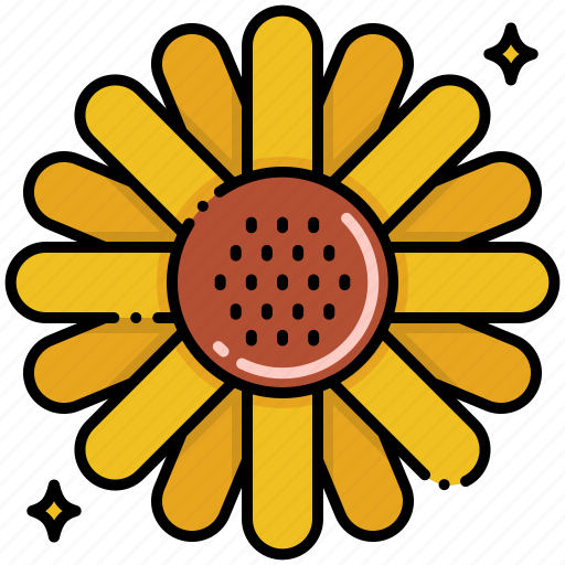 Sunflower, flower, yellow, sun, plant icon - Download on Iconfinder