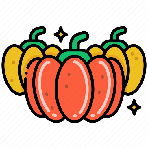 Three, pumpkins, fruit, vegetable, halloween icon - Download on Iconfinder