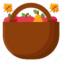 harvest, festival, autumn, season, basket, fruits