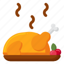 roasted, turkey, festivity, thanksgiving, food