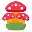 three, mushrooms, vegetable, fungi, toadstool 