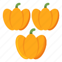 three, pumpkins, fruit, vegetable, halloween