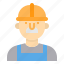 avatar, construction, people, profile, user, worker 