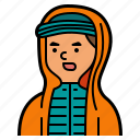 boy, profile, wool, hat, man, hood, avatar