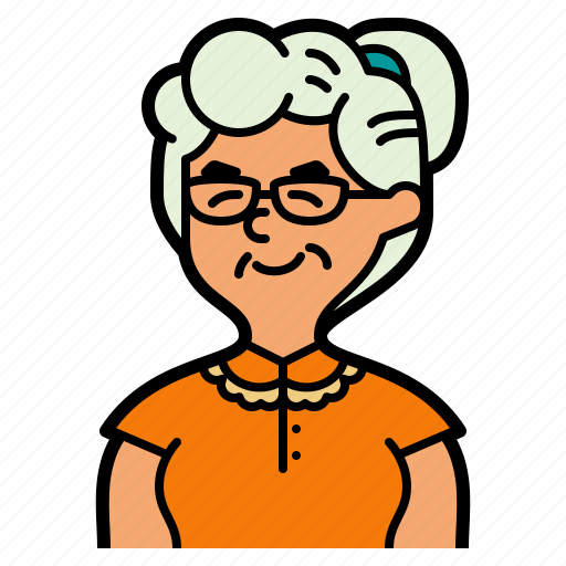 Avatar, woman, old, glasses, profile, grandmother, user icon - Download on Iconfinder