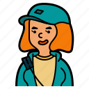 cap, profile, woman, people, avatar, gril, user